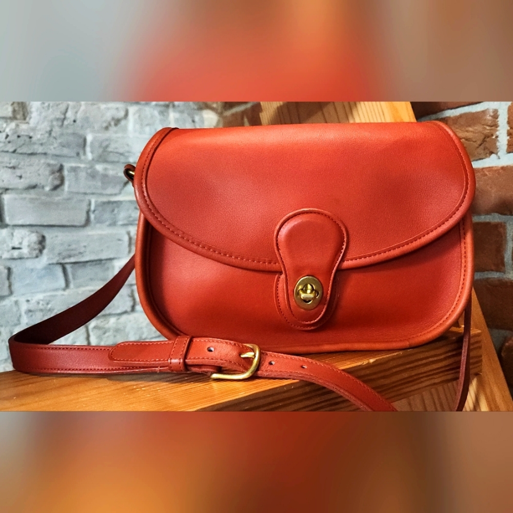 Vintage Coach Red Prairie Bag 9954